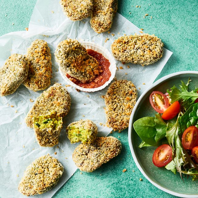 Kids’ Air-Fryer Chickpea, Zucchini & Spinach Nuggets