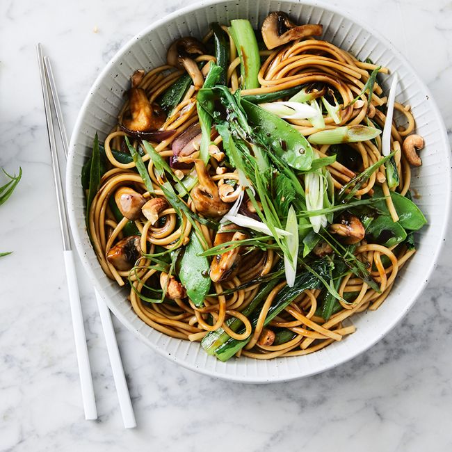 Sesame Mushroom & Udon Noodle Bowls