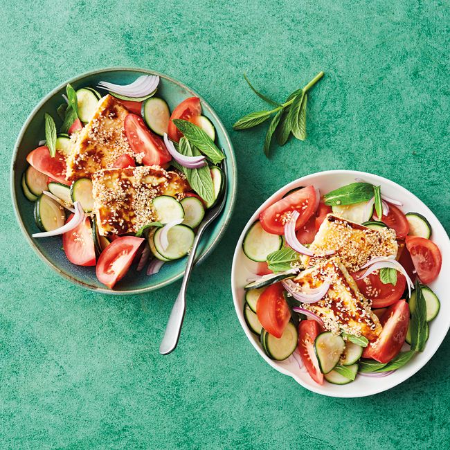 Tomato & Caramelised Haloumi Salad