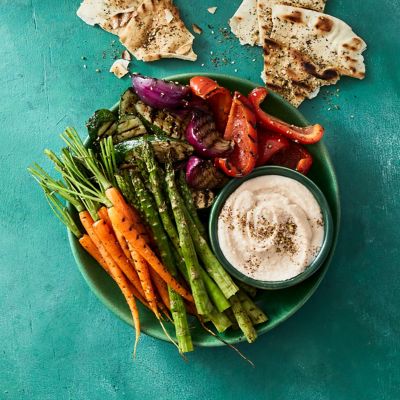 Chargrilled Vegetable Platter With Bean Dip