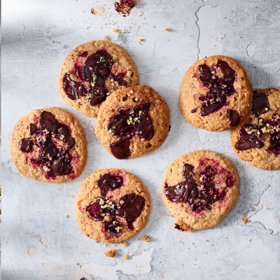Choc-Raspberry Quinoa Cookies