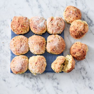 Mini Zucchini, Cheddar & Herb Damper