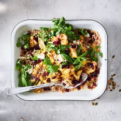 Roasted Cauliflower & Pearl Barley Salad