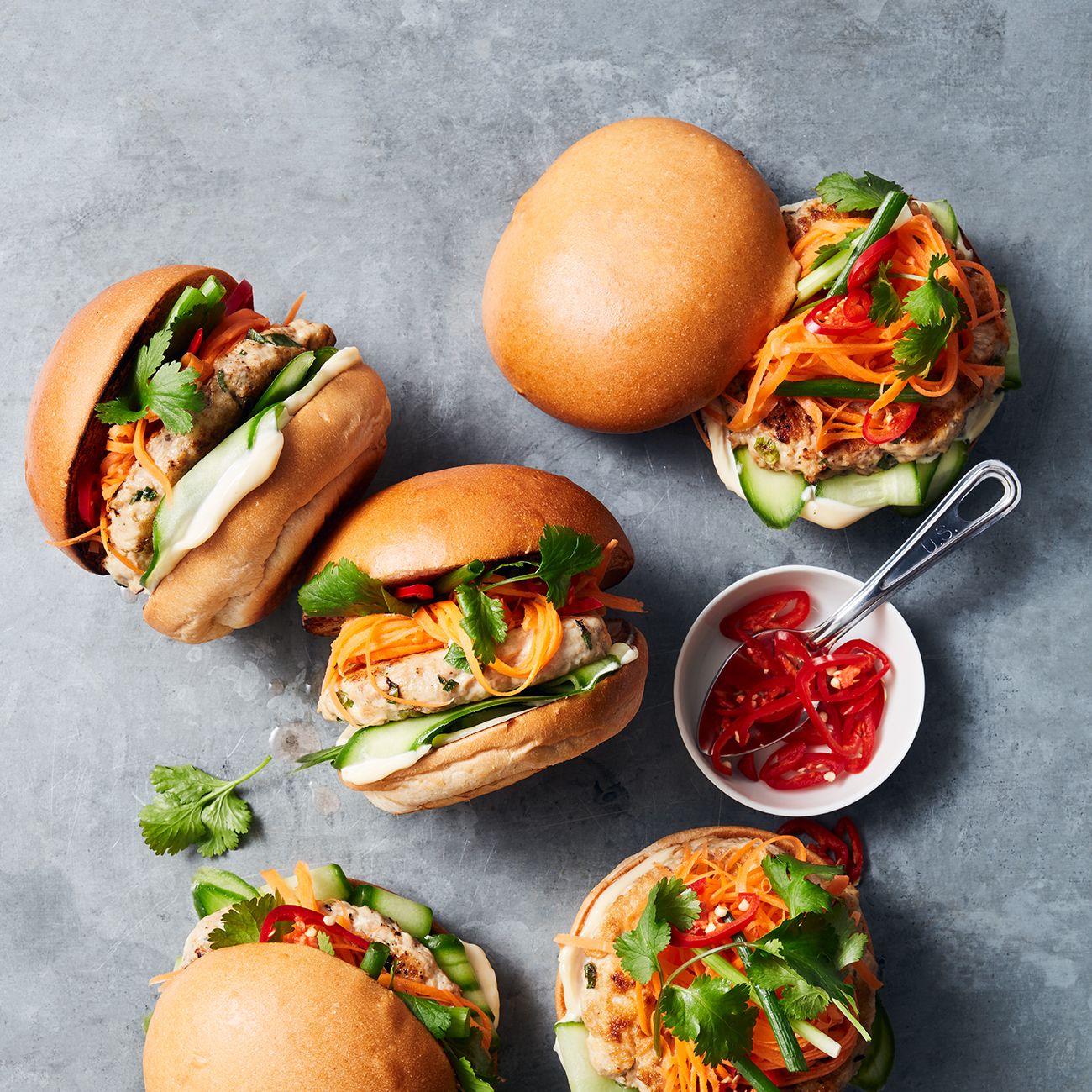 banh mi chicken burgers