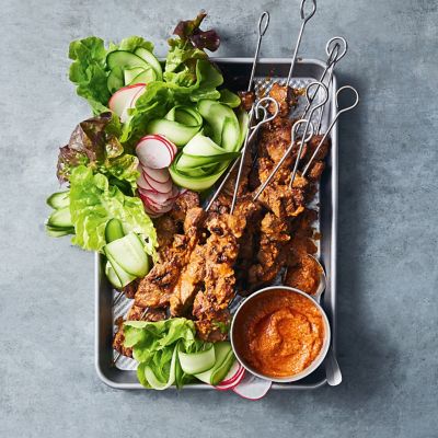Cheat's Satay Beef Skewers