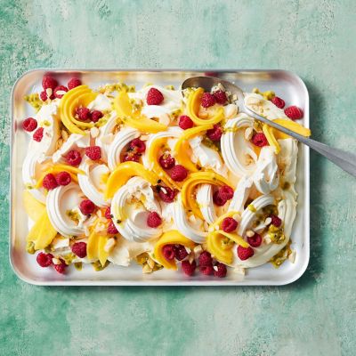 Easy Mango & Passionfruit Pavlova Smash