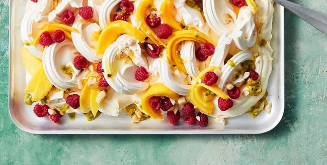 Easy Mango & Passionfruit Pavlova Smash