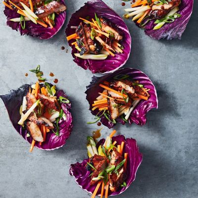 Honey Soy Pork In Cabbage Cups