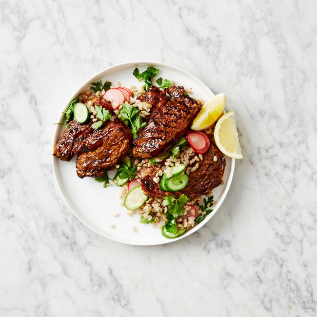 Pomegranate & Molasses-Glazed Lamb With Ancient Grain Salad