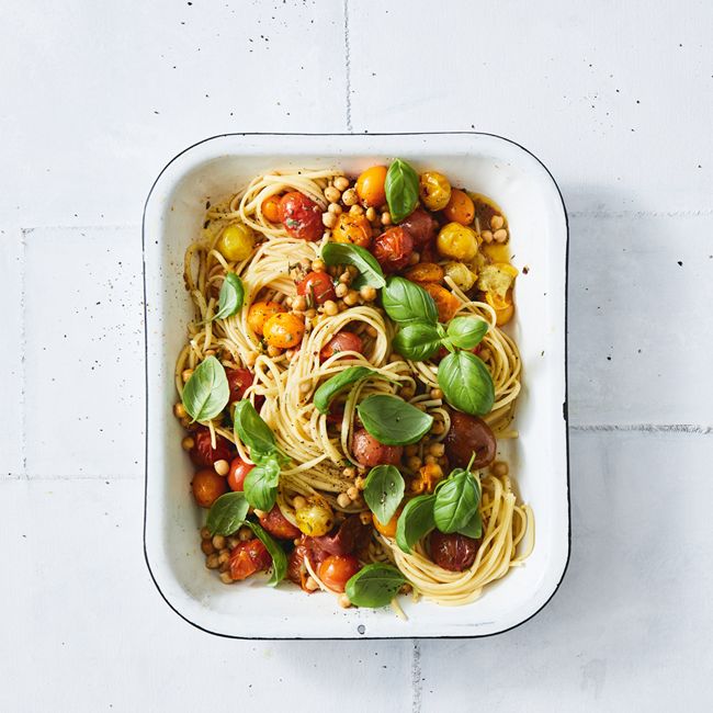 Roast Tomato & Chickpea Linguine