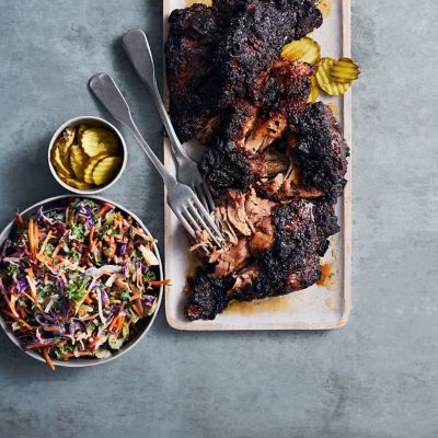 Smoky Pulled Lamb With Slaw & Pickles