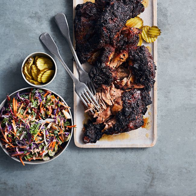 Smoky Pulled Lamb With Slaw & Pickles