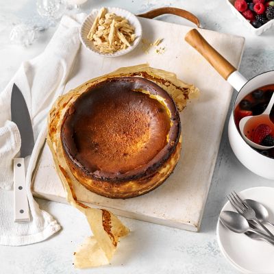 White Chocolate Basque Cheesecake With Berries