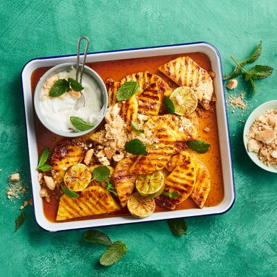 Barbecued Pineapple With Black Pepper, Lime & Rum