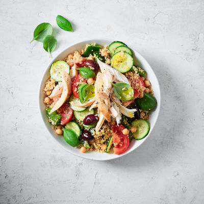 Mediterranean Chicken Couscous Salad