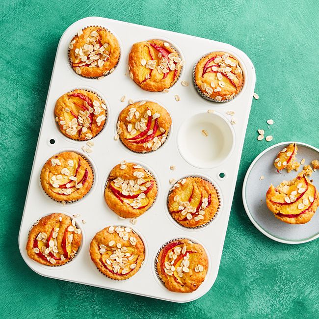 Nectarine & Vanilla Wholemeal Muffins