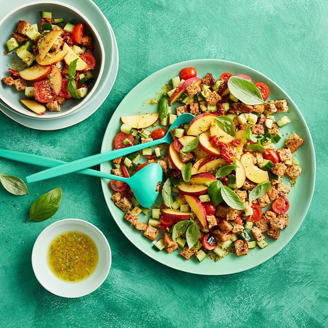 Peach Panzanella