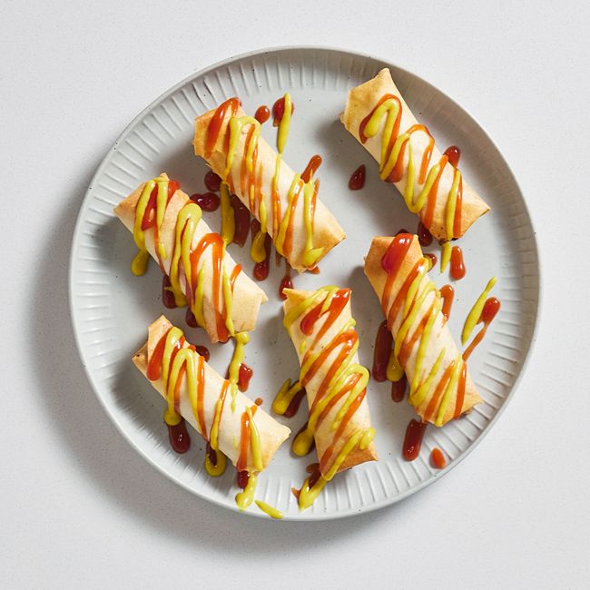 Air-Fryer Cheeseburger Spring Rolls