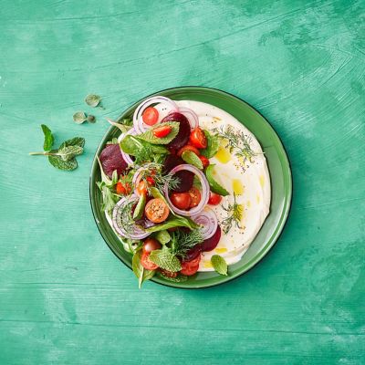 Beetroot & Tomato Salad With Whipped Feta