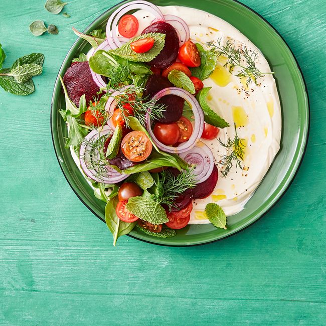 Beetroot & Tomato Salad With Whipped Feta