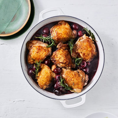 Cheat's Roast Chicken With Spiced Sour Cherries