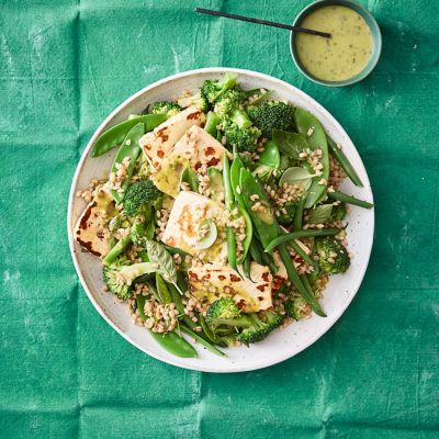 Haloumi, Greens & Pearl Barley Salad