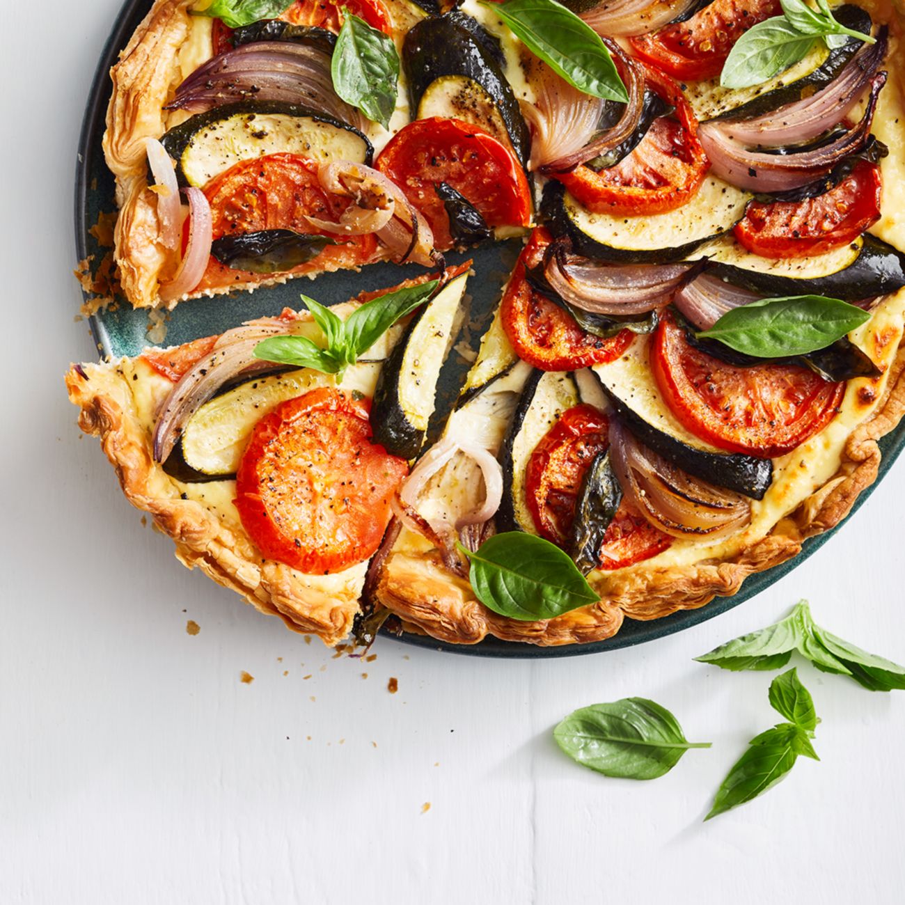 Potato And Courgette Tart, Vegetable Tart