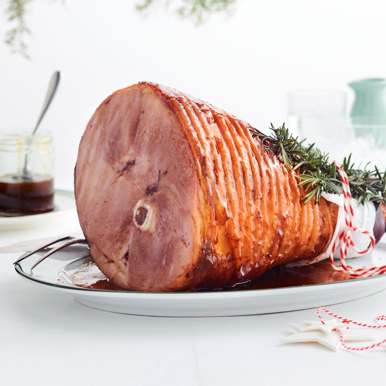 Maple-Glazed Ham With Rosemary