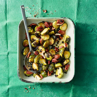 Maple-Roasted Sprouts With Pecans