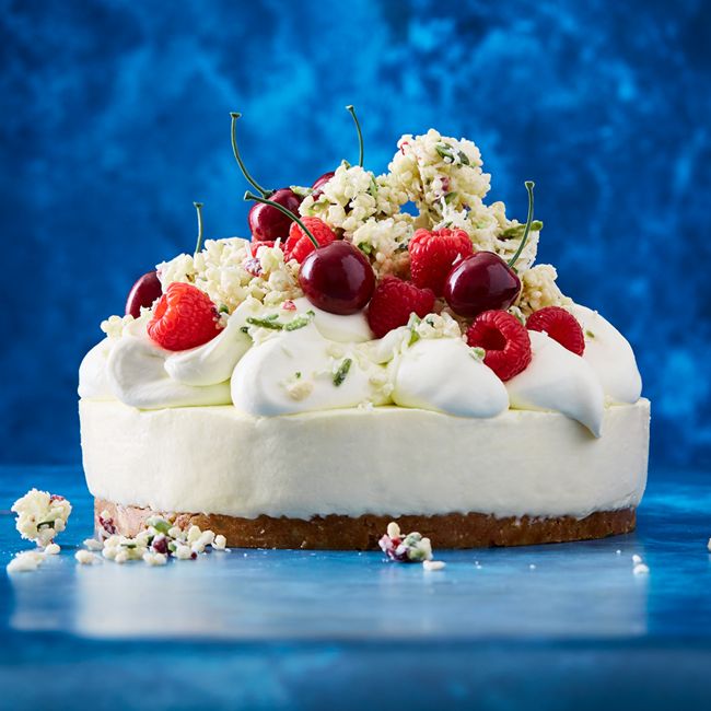 No-Bake White Christmas & Cherry Cheesecake