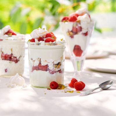 Raspberry & Rosewater Eton Mess With Yoghurt