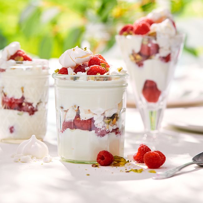 Raspberry & Rosewater Eton Mess With Yoghurt