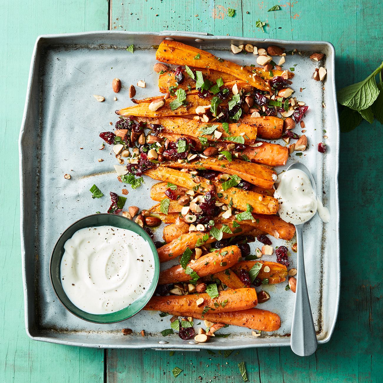 Roasted Carrots With Almonds and Cranberries