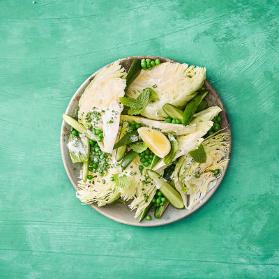 Wedge Green Salad With Peas, Cucumber & Mint