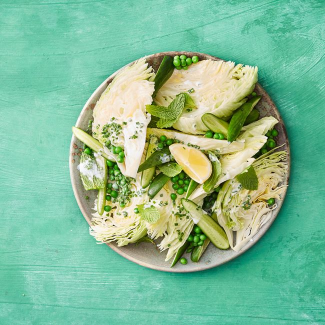 Wedge Green Salad With Peas, Cucumber & Mint