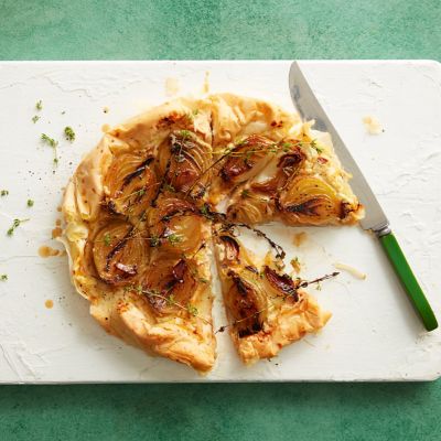 Healthier French Onion Filo Tart