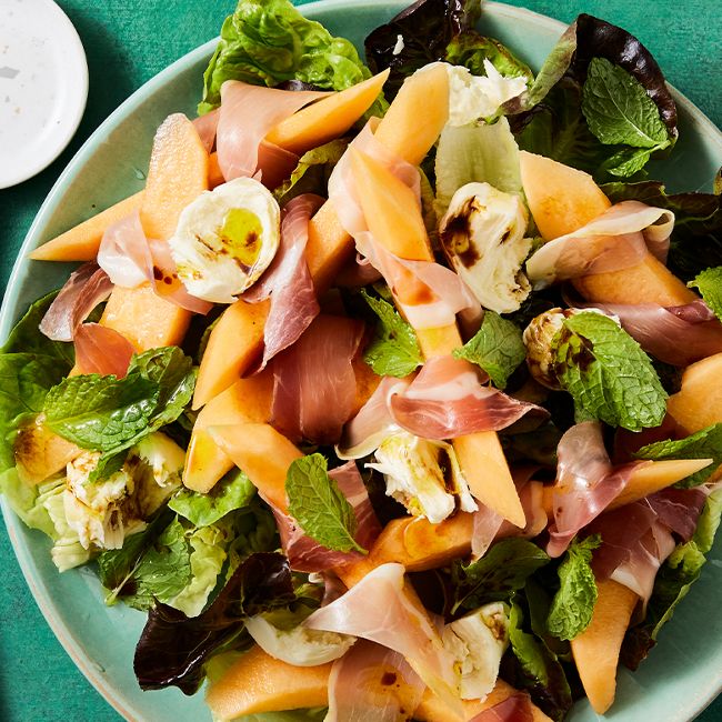 Rockmelon, Prosciutto, Mint & Bocconcini Salad 