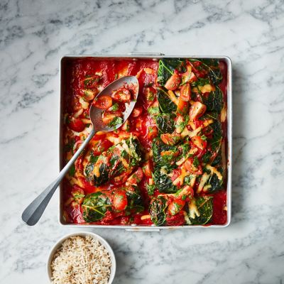 Cabbage 'Enchiladas' With Chicken & Beans