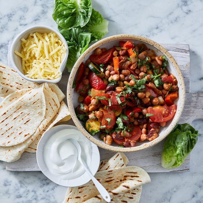 Easy Bean & Veg Tacos