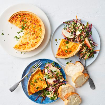 Easy Quiche Lorraine With Apple Kaleslaw