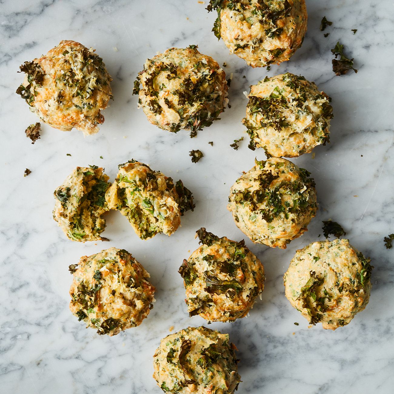 kale and basil muffins