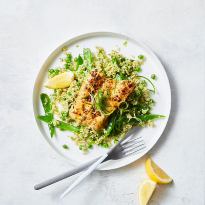 Lemon Pepper Fish With Green Quinoa