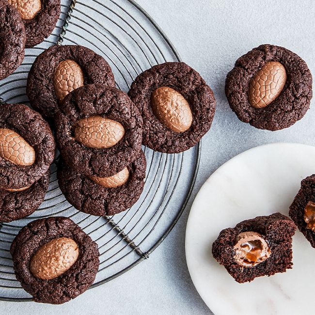 Molten Easter Egg Chocolate Brownies