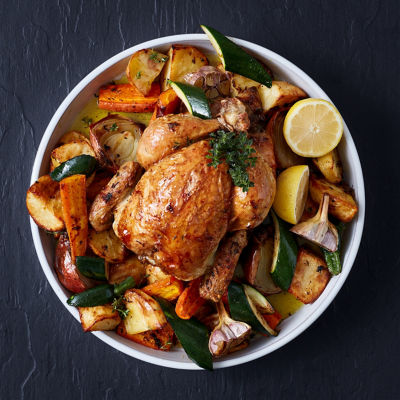 Healthier One-Pot Chicken With Roast Vegetables