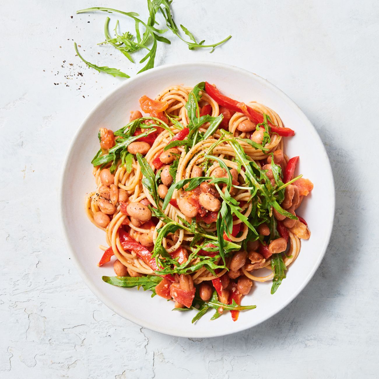 Tomato, Bean & Rocket Pasta Recipe | Woolworths