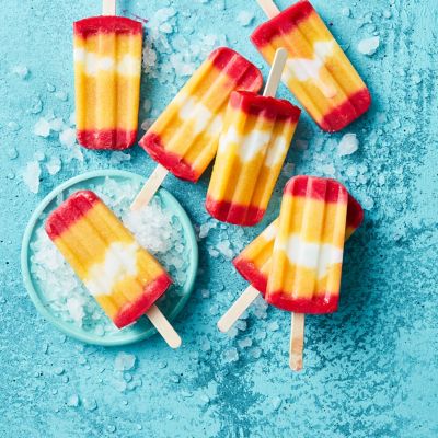 Vegan Peach Melba Pops