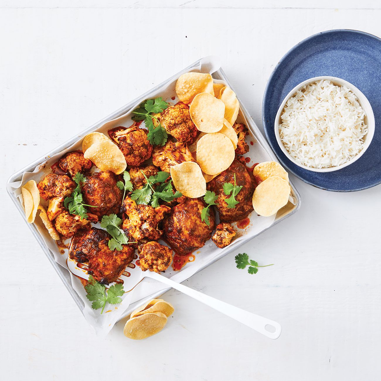 Easy Butter Chicken & Cauliflower Bake With Rice