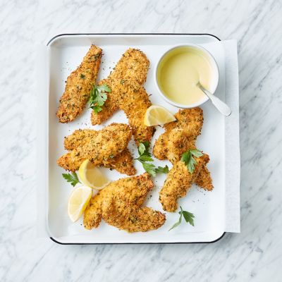 Healthier Chicken Tenders With Honey Mustard Sauce