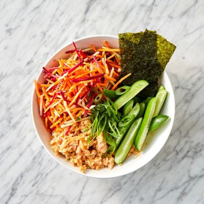Healthier Salmon Rice Bowl