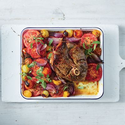 Roast Lamb With Mixed Tomato “Sauce”
